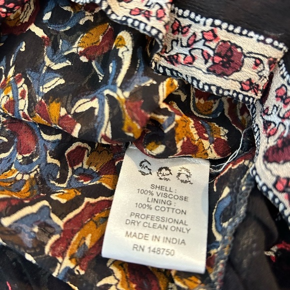 Sea New York dress brown black floral sheer size 4 - Picture 6 of 6